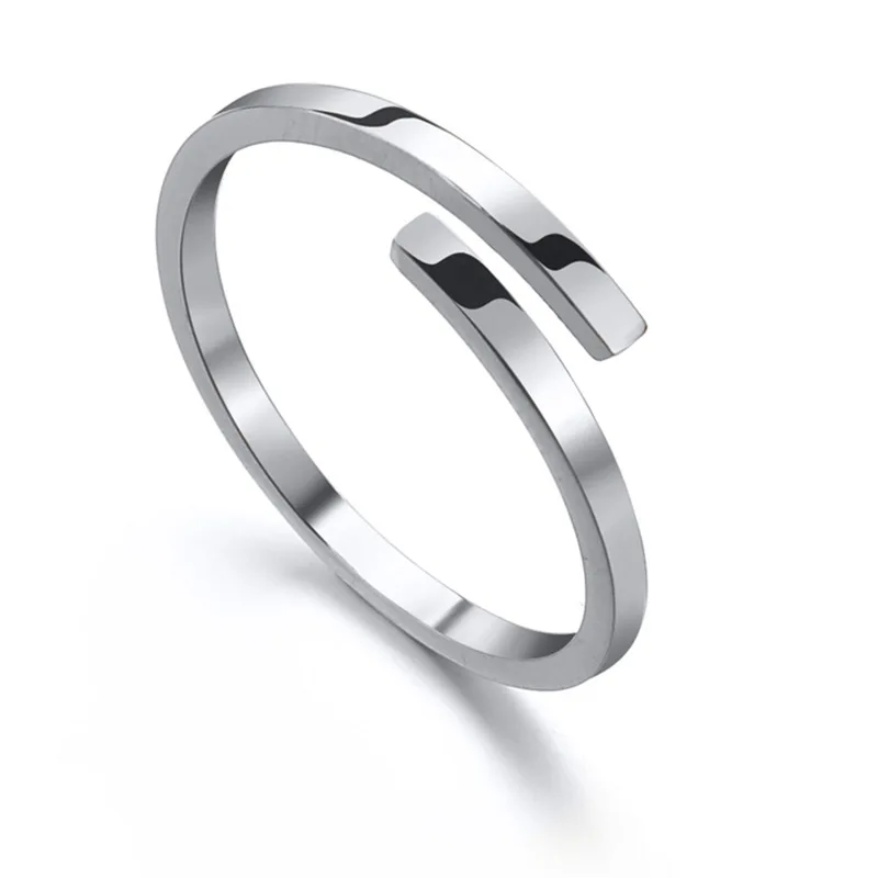 Can Customized Any Words Open Cuff Rings Adjustable Rings Jewelry for Women Men Jewelry