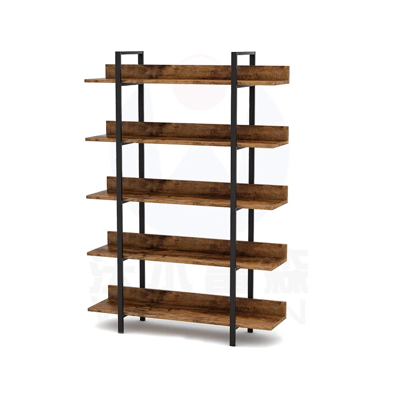 Металлическая деревянная книжная полка металлическая складная декоративная промышленная Современная античная