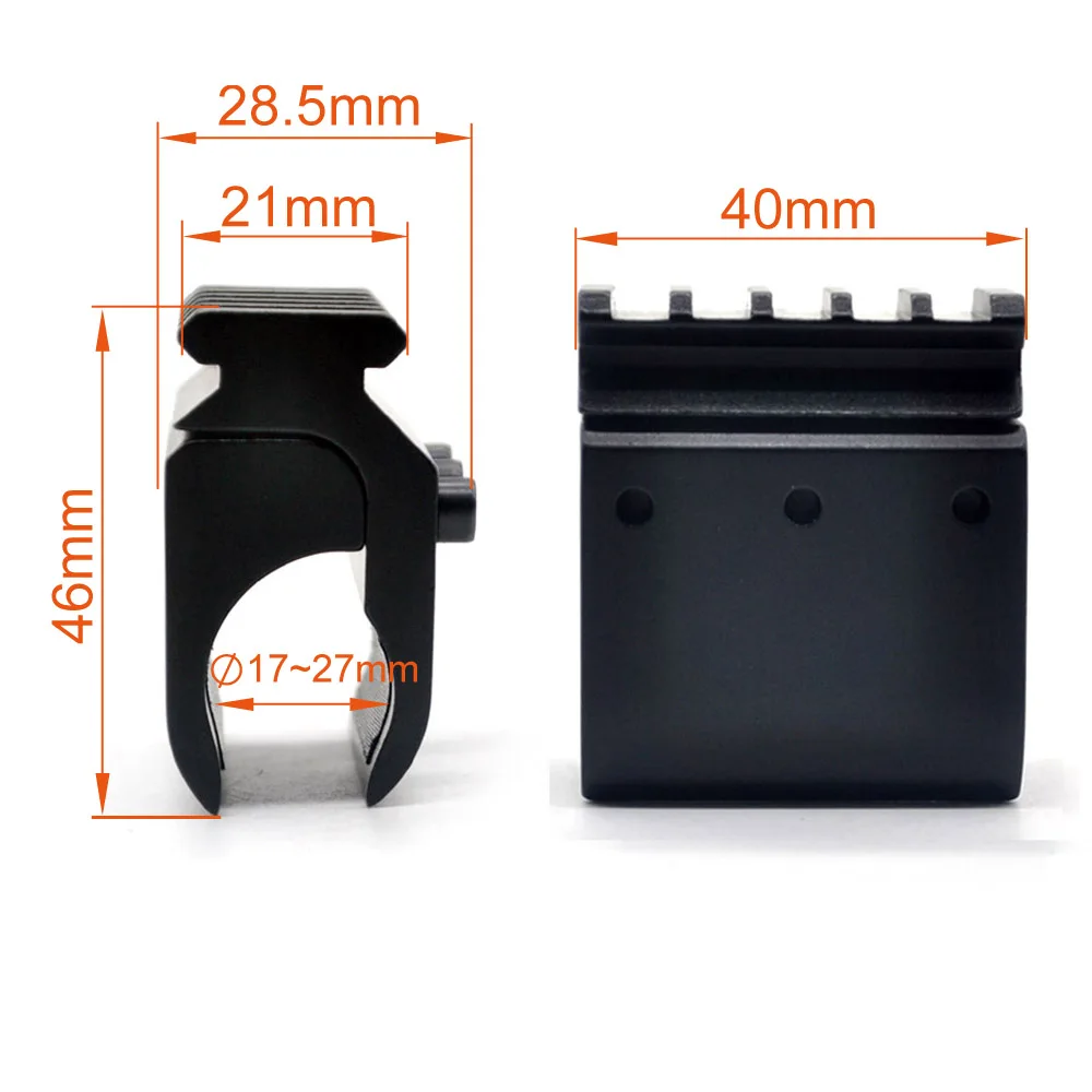 
Aplus 21mm Weaver Picatinny 5 slots Rail Base Riser Adapter Rifle Barrel Mount Scope Flashlight Converter Mounts 