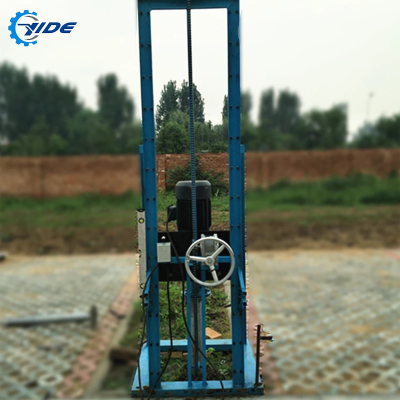 Electrical motor-driven 2.2m depth Solar photovoltaic spiral screw piles drilling machine
