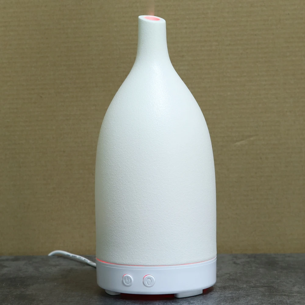 2024 New Mini Portable Mist Diffuser Humidifier With ceramics Color Led Light 300ml Mini Humidifier