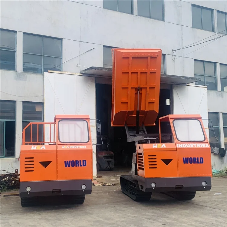 Mini track loader crawler dumper with palm oil fruits grapple