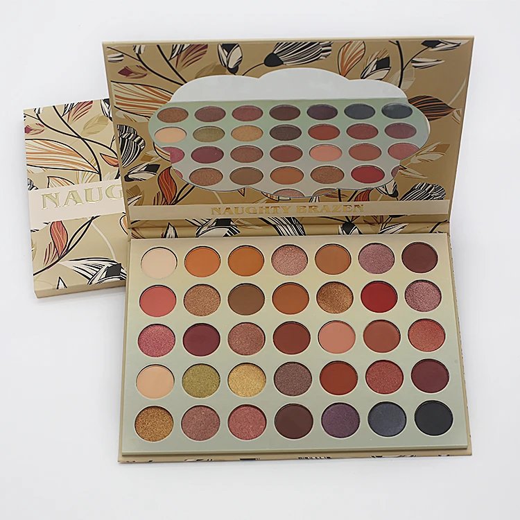 
New Coming Beauty Glazed High Pigmented 35 Color Eyeshadow Palette Shimmer Pigment Eyeshadow 