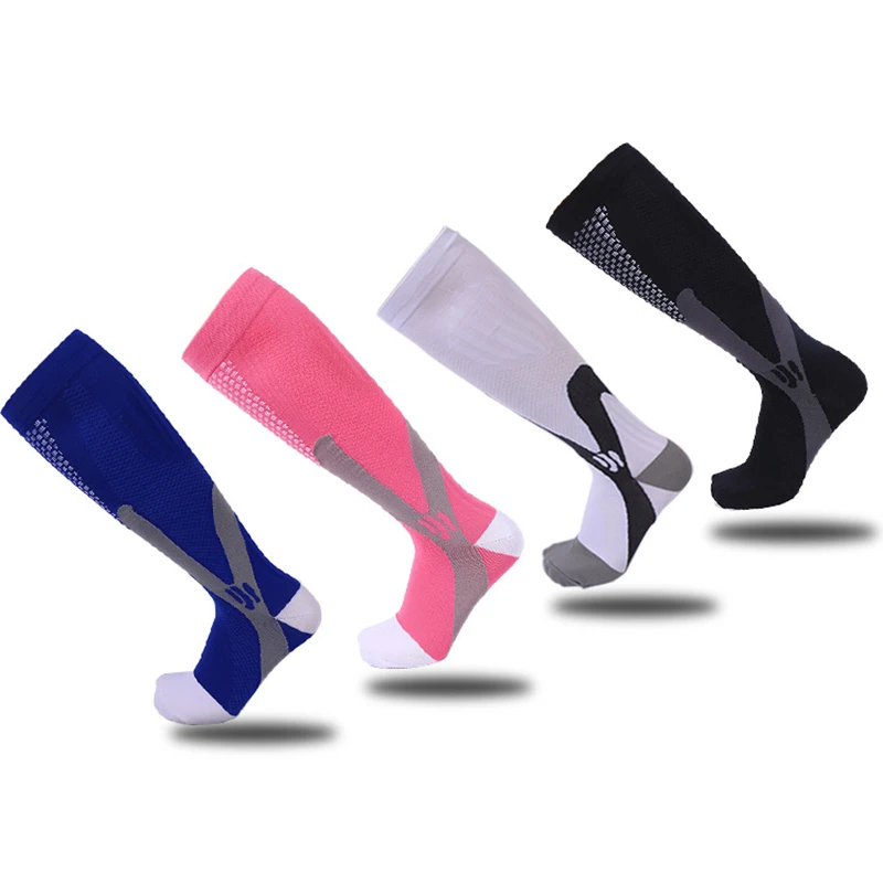 Men Knee High Sports Socks Long Calf Football Socks Cheap Compression Soccer Stockings