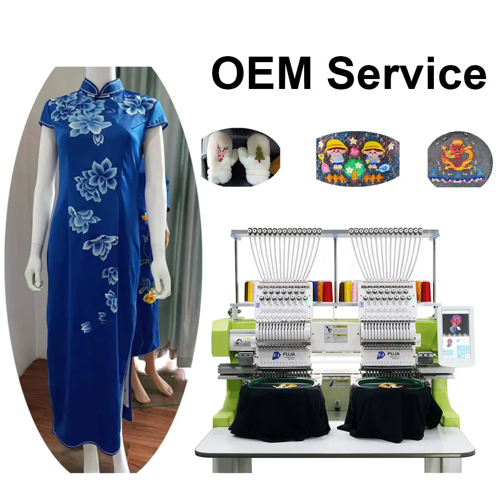 Commercial Automatic 2 Heads Computerized Hat Embroidery Machine 12 15 Needles High Quality Embroidery Machine