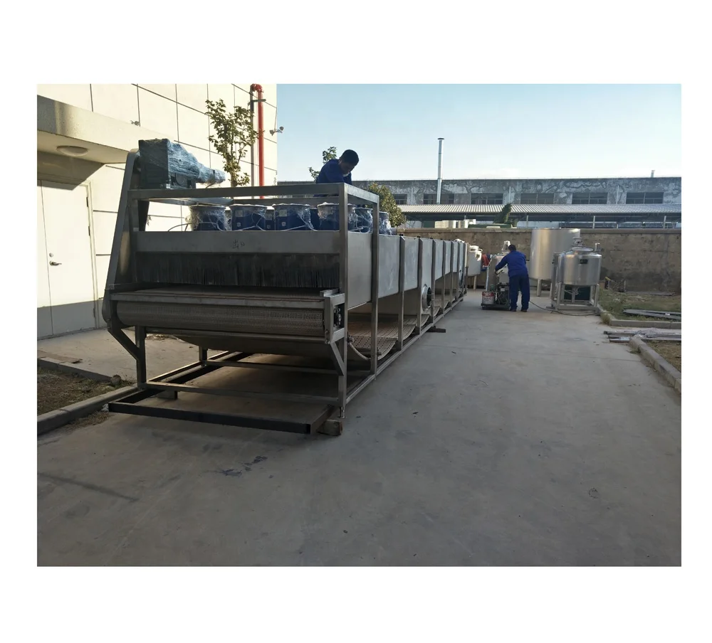 Food Sanitary Spraying Pasteurization With Cooling Tunnel