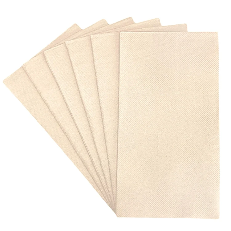 2 Ply Disposable Brown Paper Napkins with Custom Logo for Restaurant Coffee Bar