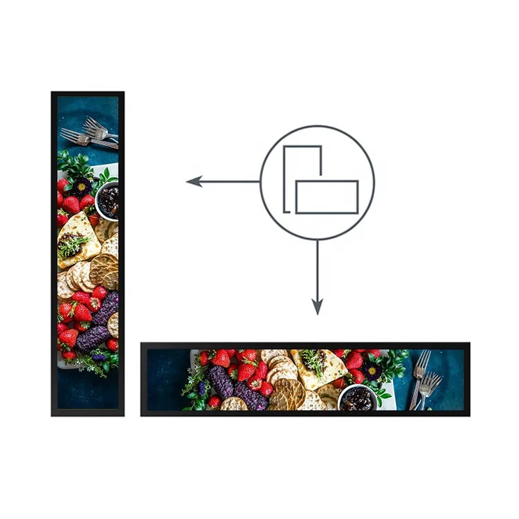 16.4 Inch Touch Stretched Bar Lcd Digital Signage Shelf Edge Lcd Ultra Wide Screen Bar Tft Lcd Module