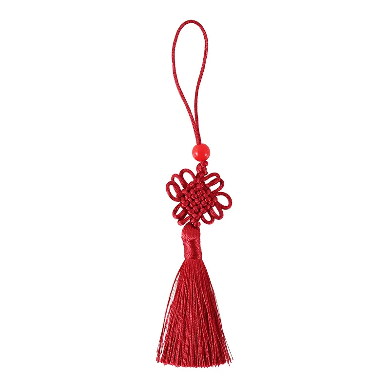 Wholesale Keychain Tassel New Design Chinese Knot Tassel Fringe Satin Polyester Handmade Chinese Knot With Soft Tassels