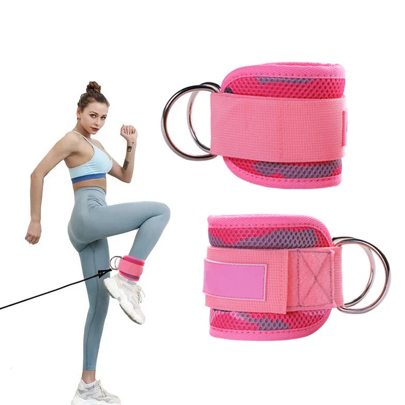 Custom Design Adjustable Ankle Wrist Cuff Straps With Double D-ring