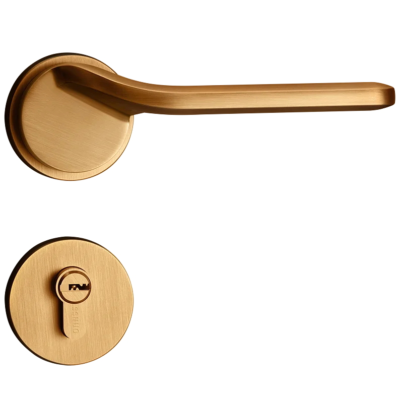 Modern Luxury Door Lock Set High Standard Brass Door Lever Handle Knobs for Bedroom for Villa and Apartment