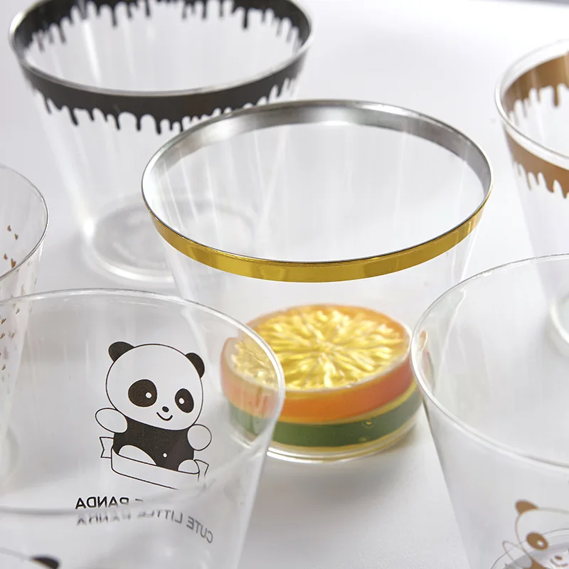 260ML Large Volume Disposable Plastic Desert Cups High Quality Food Grade Transparent PS Jelly Cup for Ice Cream