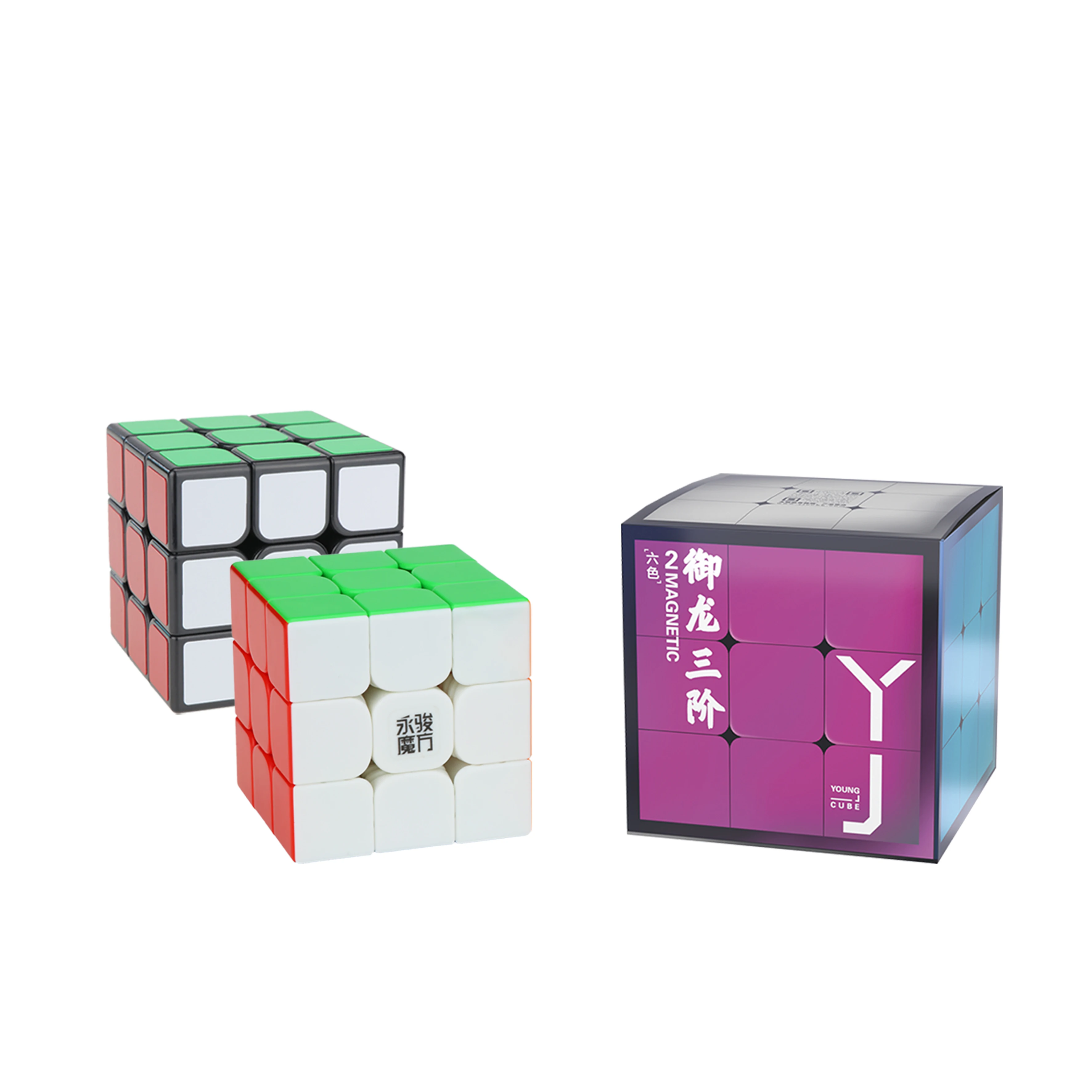 Yongjun YJ Yulong V2M 3x3 черные кубики скорости магнитные магические Головоломки развивающие Cubos