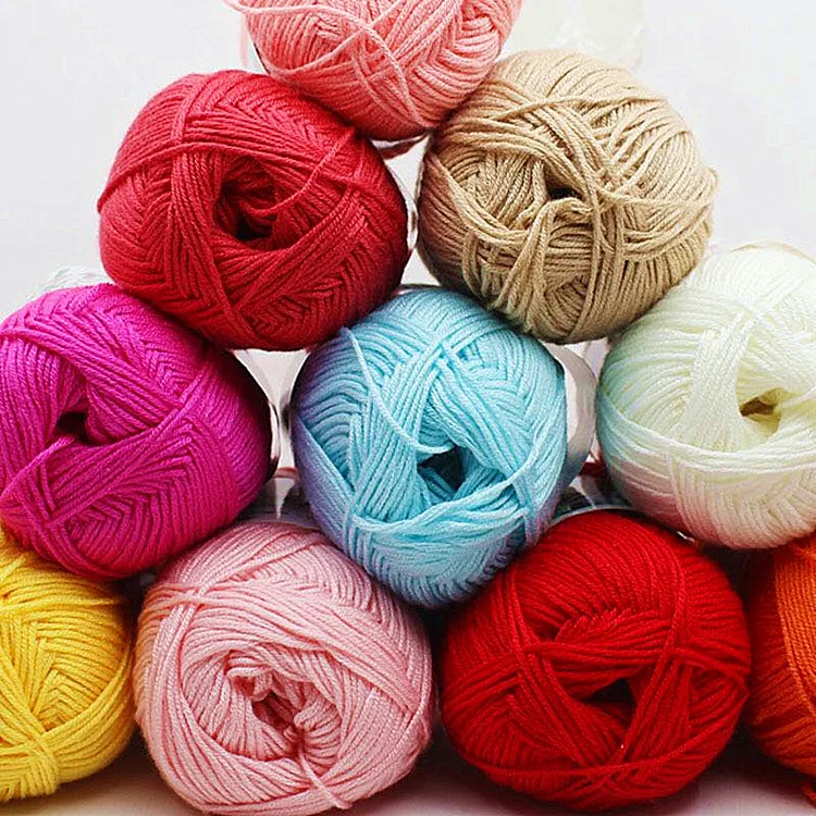 DIY cotton  crochet baby milk yarn for knitting sweater