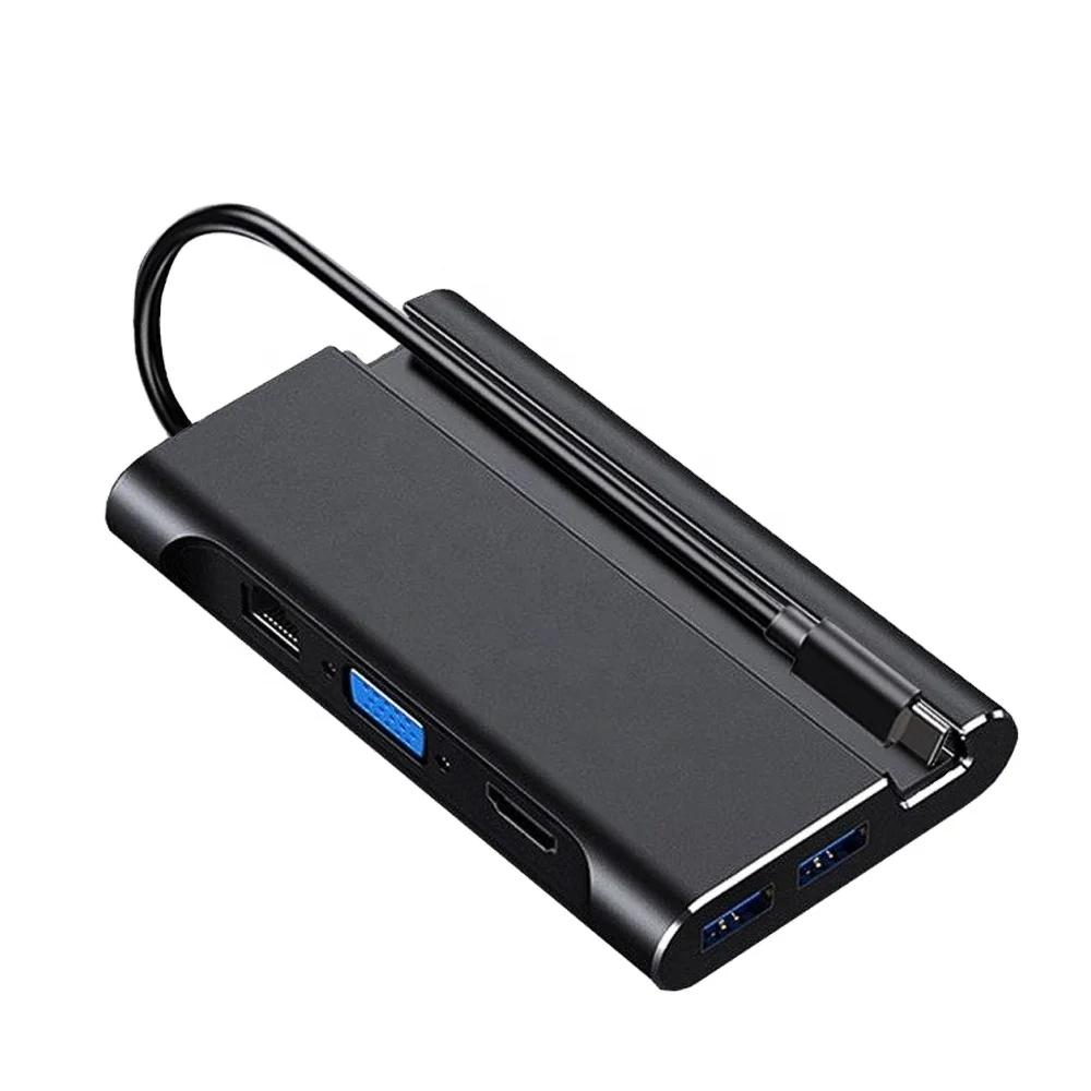 Новый Vodafone Smart First 7 в 1 кабель с разъемом типа C USB концентратор hdmi vga RJ45 3 портами (стандарт 0 порты PD зарядный адаптер для Macbook Pro Air
