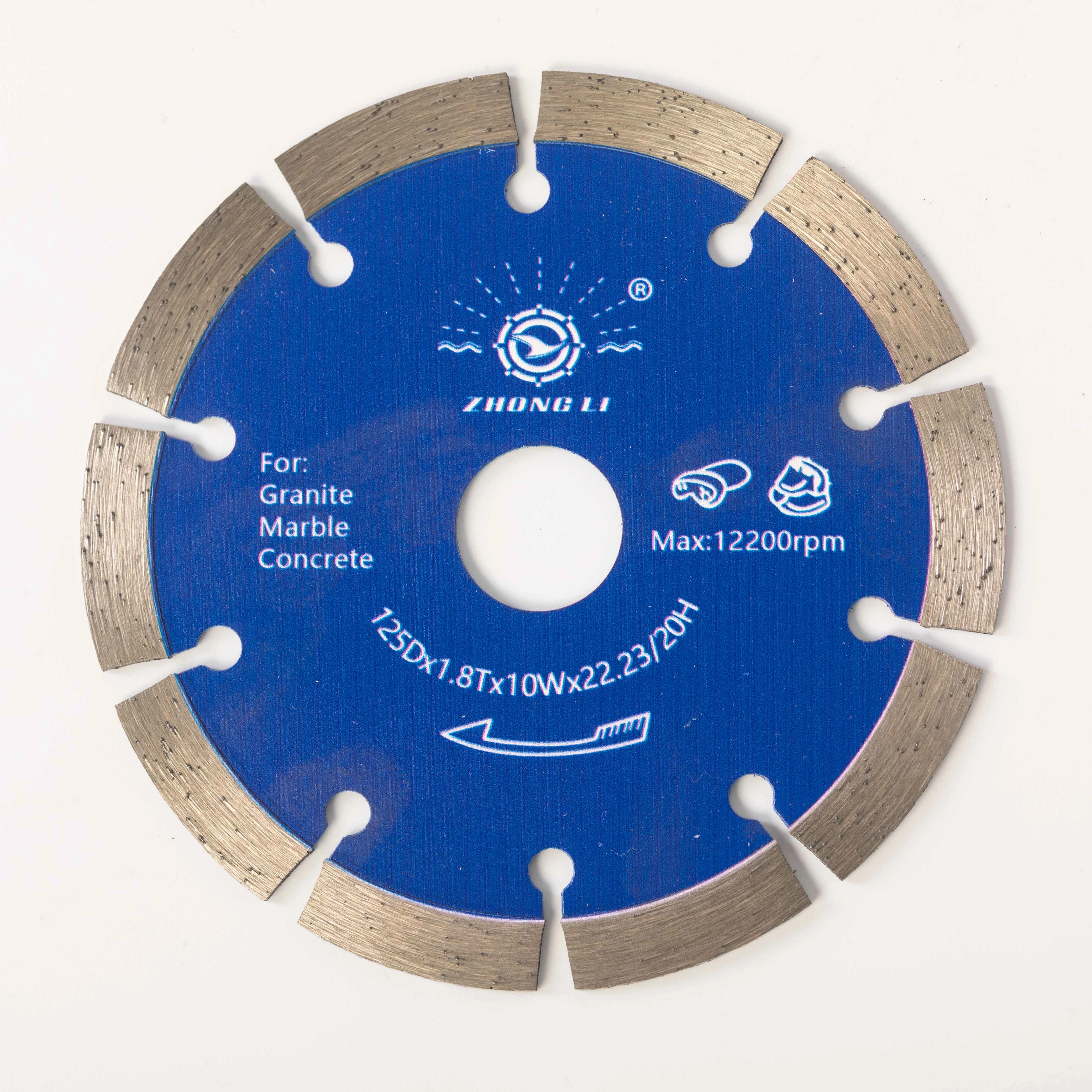 Zhongli 4INCH Diamond Saw Blade Sintered Stone Blade Cutting Tools Manufacturer Marble and Granite