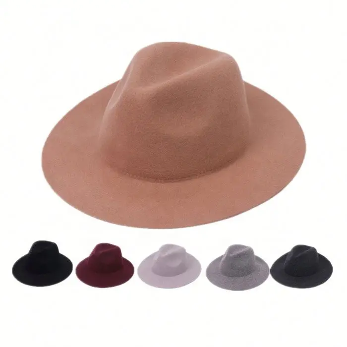 
Wholesale Unisex Blank Wool Felt Hat for Music Festival 