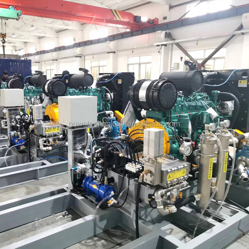 high pressure waterblasting pump unit PW-103-DD diesel engine jetting equipment 2800bar