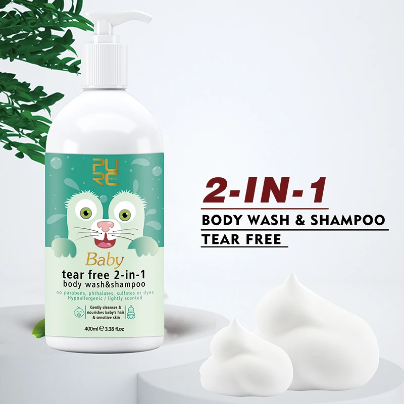 
Private Label Natural 2 in 1 Baby Body Wash Shampoo Tear Free Customize OEM 