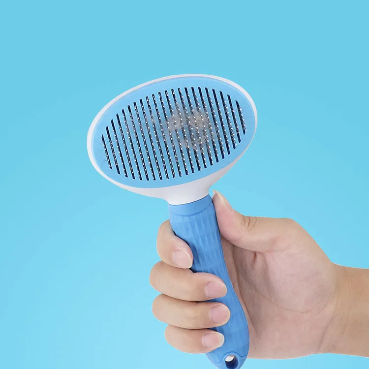  New product arrival Amazon Top Sale Pet Grooming Accessories Manual Press Massage Brush Self-Cleaning Dog Comb Новый продукт поступление Лучшие продажи Зоосалон Аксессуары Ручной пресс для чеснока Массажная щетка самоочистки собака