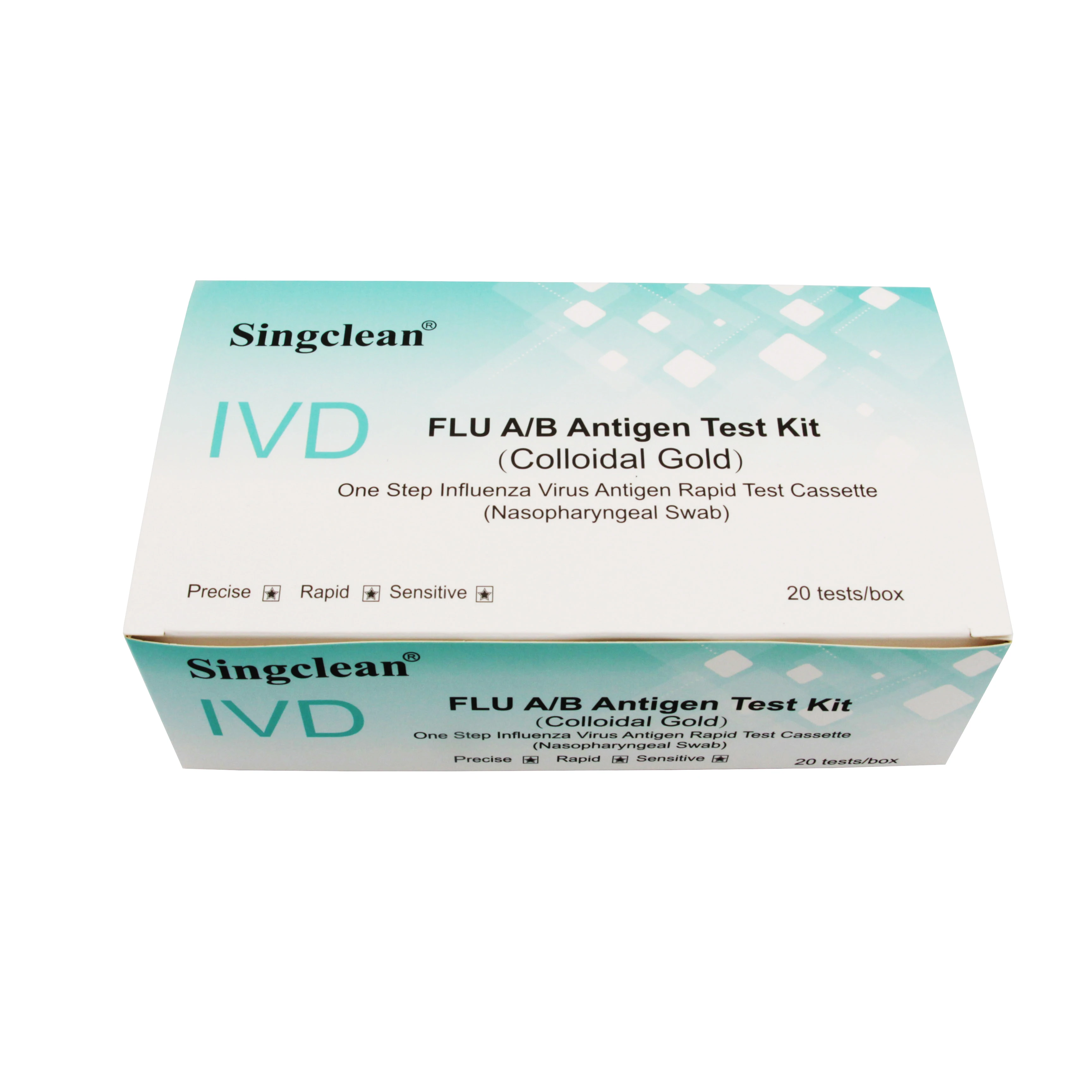 Hot Sale Singclean flu a and flu b test kit nasopharyngeal swab