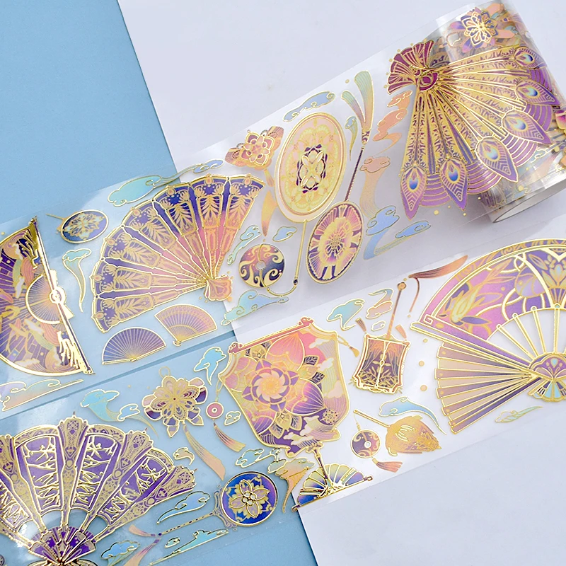 China factory custom holographic PET clear CMYK printing transparent washi tapes