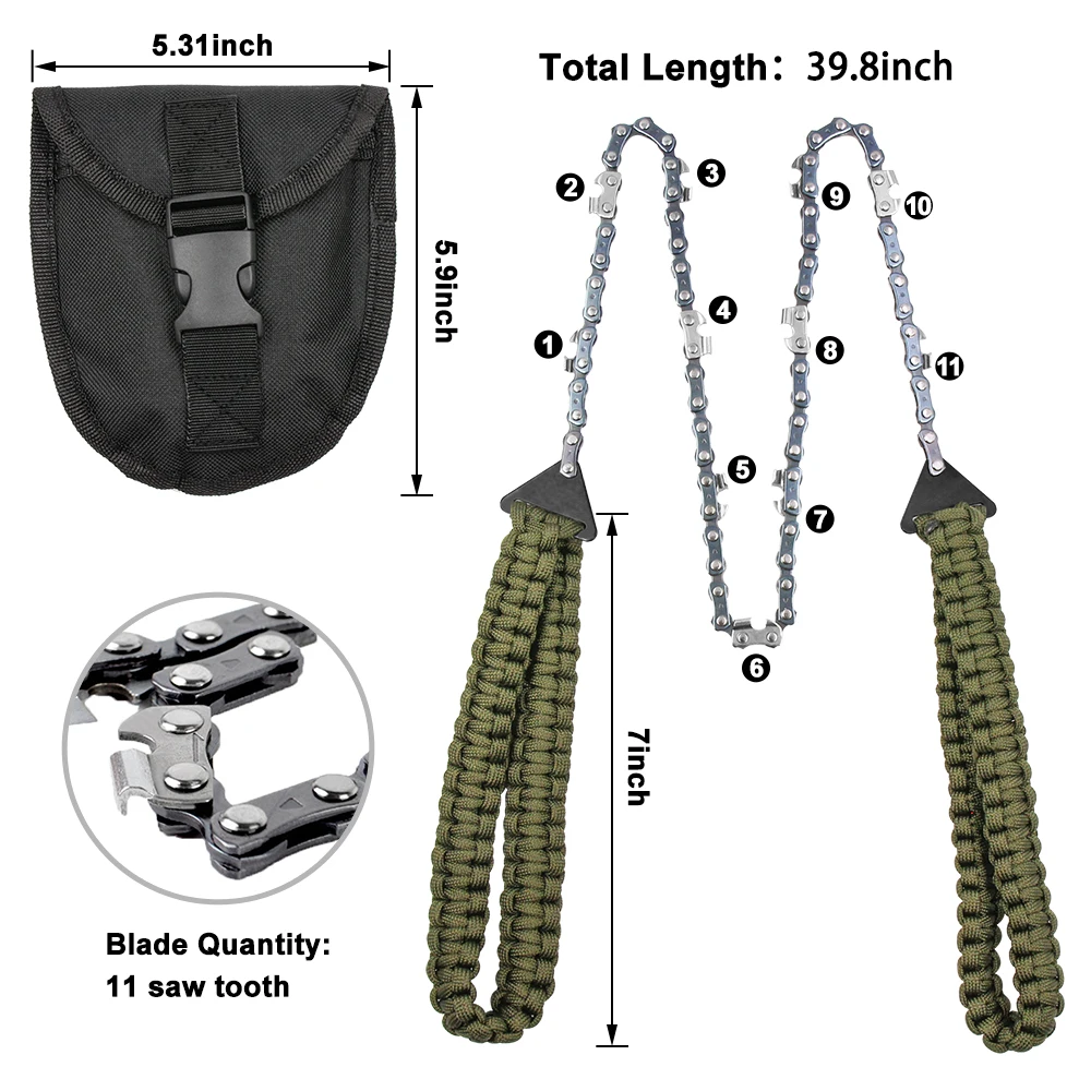 Baiyuheng Wholesale Good Quality Survival Paracord Chainsaw Bracelet