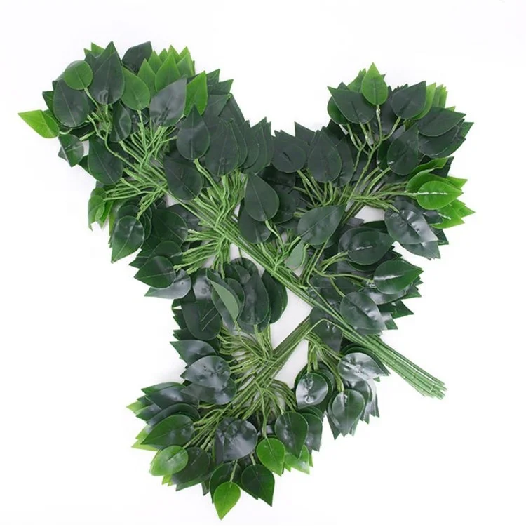Manufacturer Wholesale Plastic Artificial Leaves Hanging Artificial Wall Plant plastic maple leaves