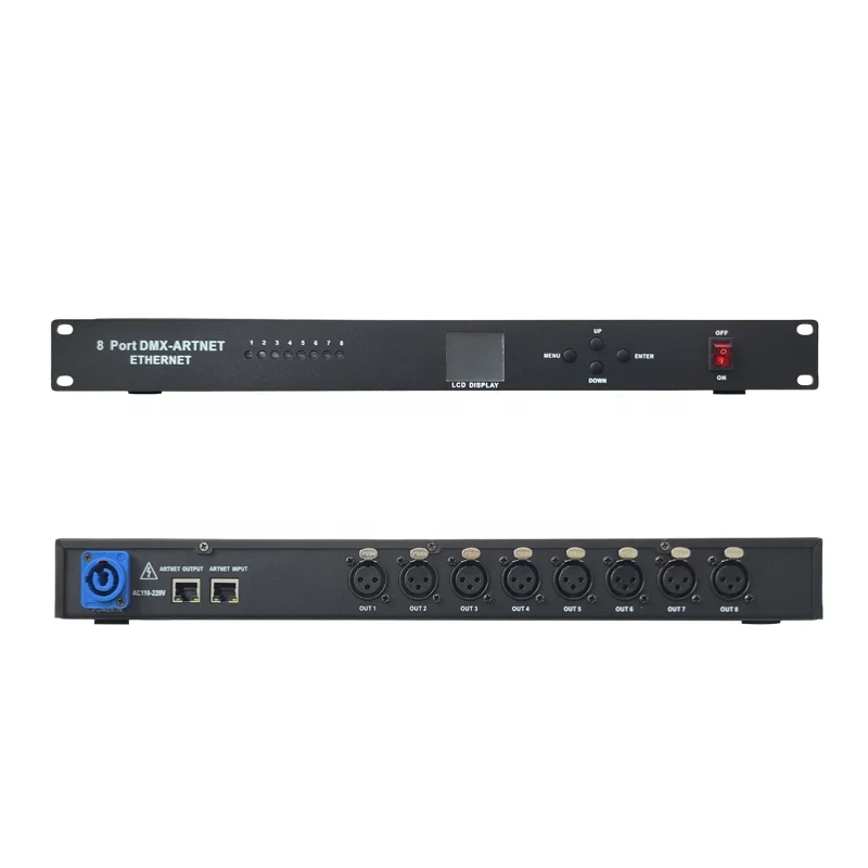 Kinusdjs, Заводская поставка, 8-ходовой выход, Artnet DMX512, алюминиевый dmx сплиттер, ARTENT, контроллер освещения для сценического освещения