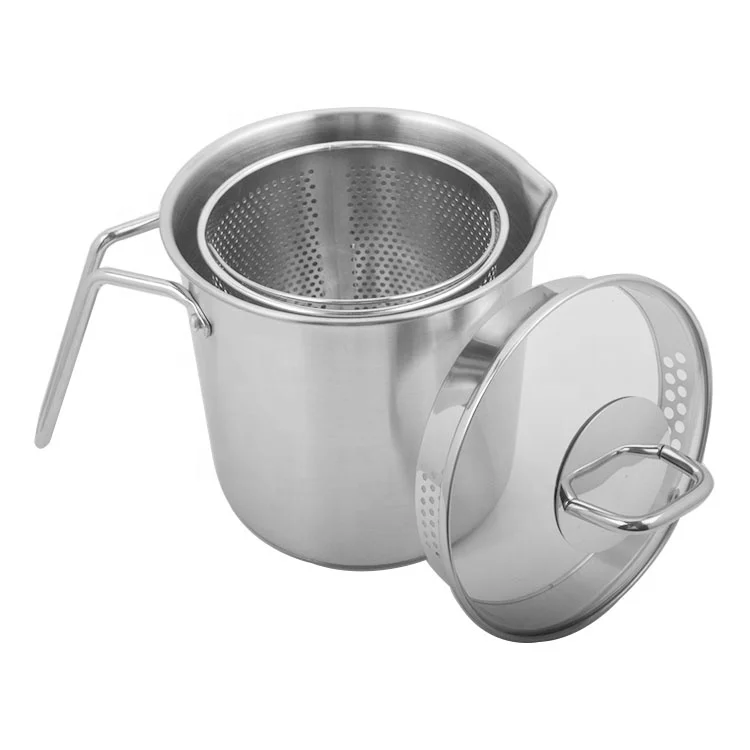 3pcs Cooking Pot Cookware Set Asparagus Pot With Mesh Basket For Hotel Restaurant Supplies