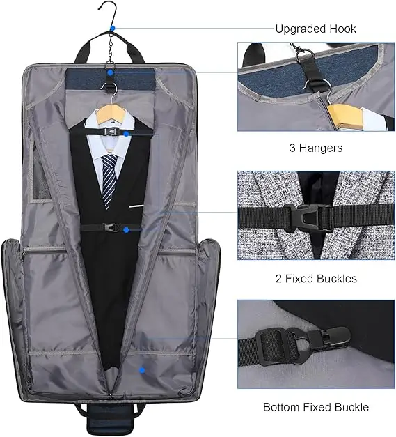 Free sample Easy For Traveling Garment Bag Hanging Clothes Bag Protecting Winter Coat Sweater Jacket Shirts