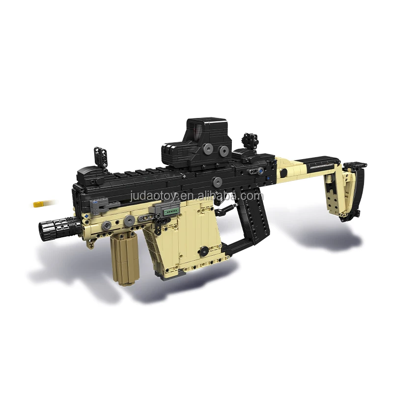 Mould King 14031 Short sword submachine gun Building Blocks Weapon Model Bricks Assembly Pistol Gun Toys Block Kit Game Boy Toy