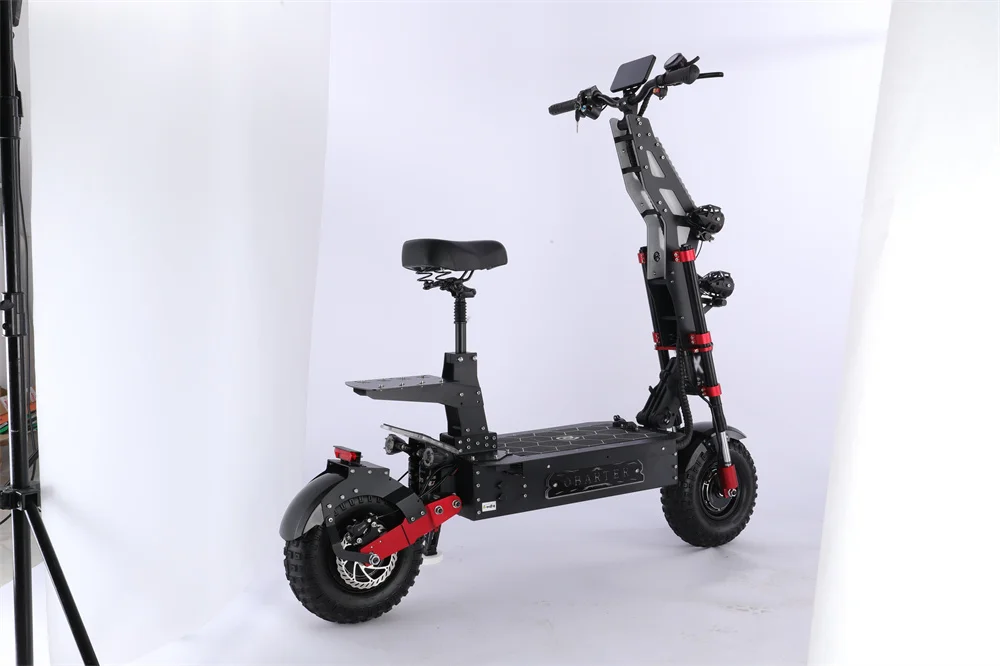 US Stock 60V 8000W TOP Speed 90KM/H OFF-ROAD Electric Scooter with 14inch Fat Tires and Digital LCD Display Folding E-Scooter