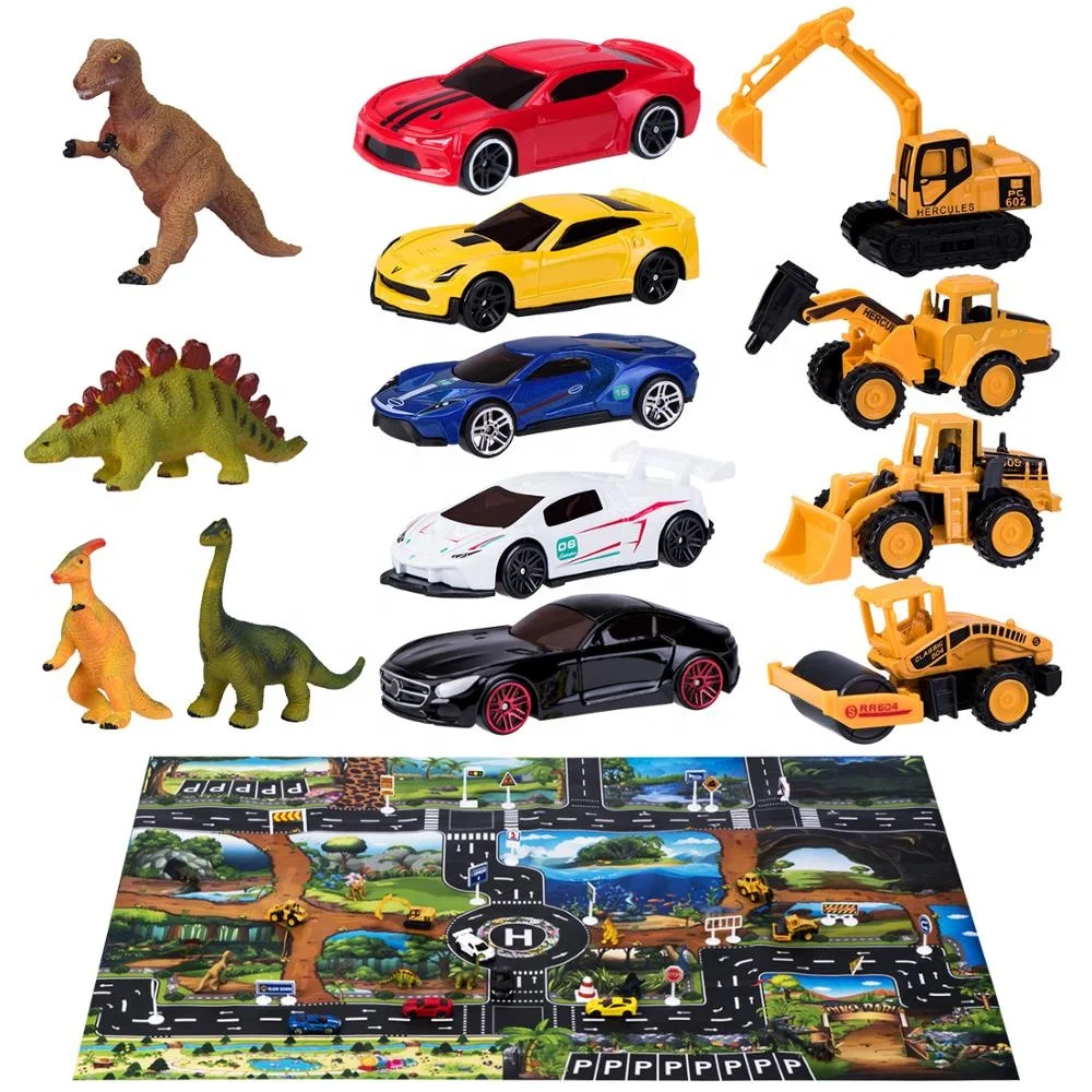 
New Design Children Educational Toys Joyjoz 12 Dinosaur Toys Car Small Die Cast Toy Cars Set for Kids 