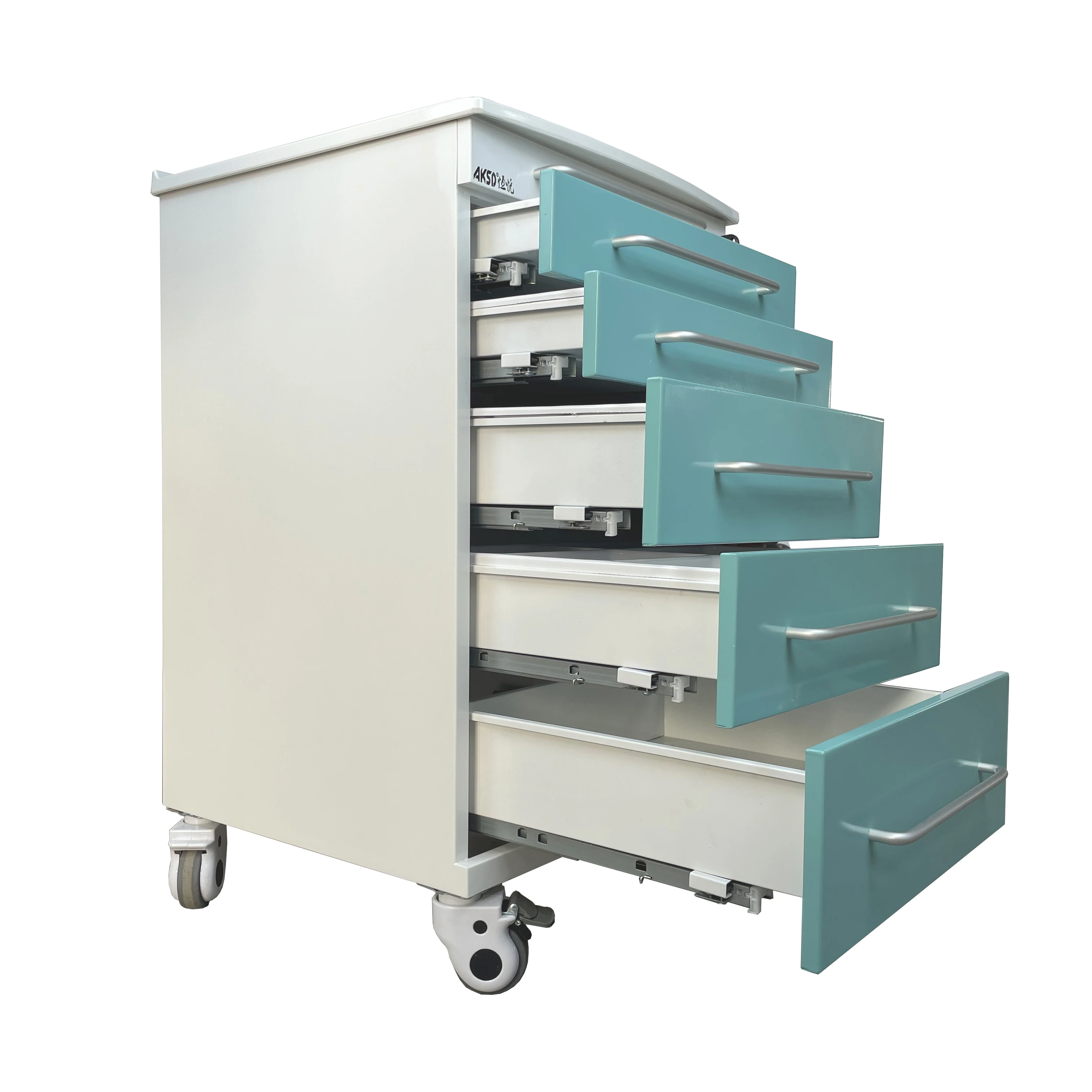
Five Drawers Movable Dental Clinic Mobile Dental Cabinet Dental Furniture with caster Galvanized sheet material 