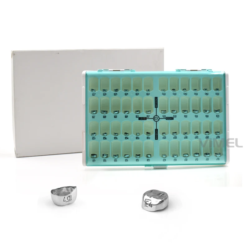 48 шт./коробка Детские Зубные коронки из нержавеющей стали