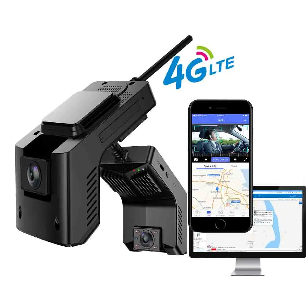 Fleet dash cams 4G Dual lens car camera with GPS tracker WiFi CMSV6 CMSV7 Fleet management Android Car DVR Camera