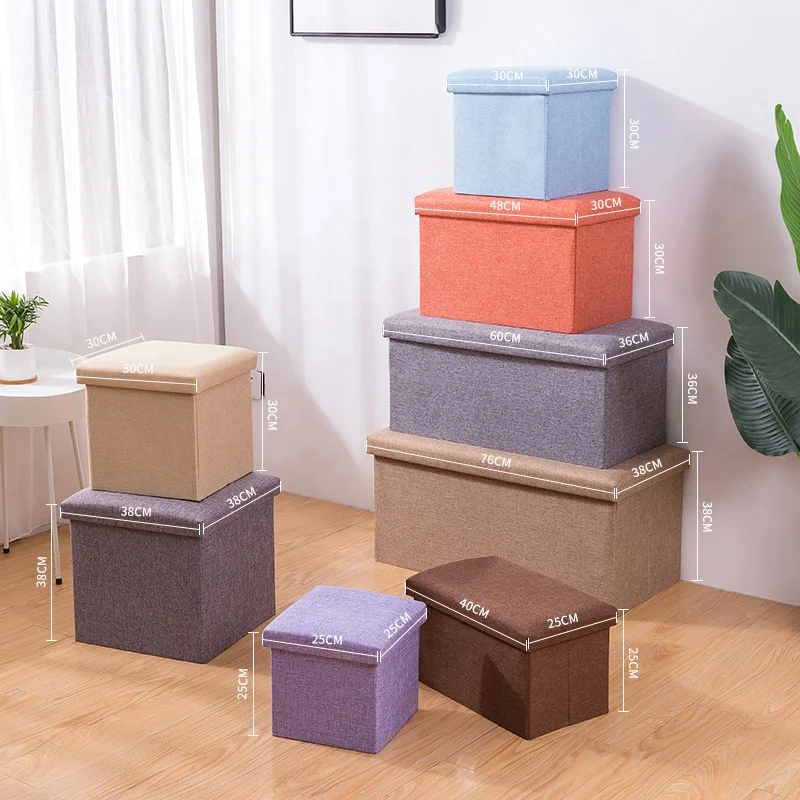 2022 hot sale can sit drawer storage stool foldable multifunctional storage box lazy sofa storage stool factory wholesale