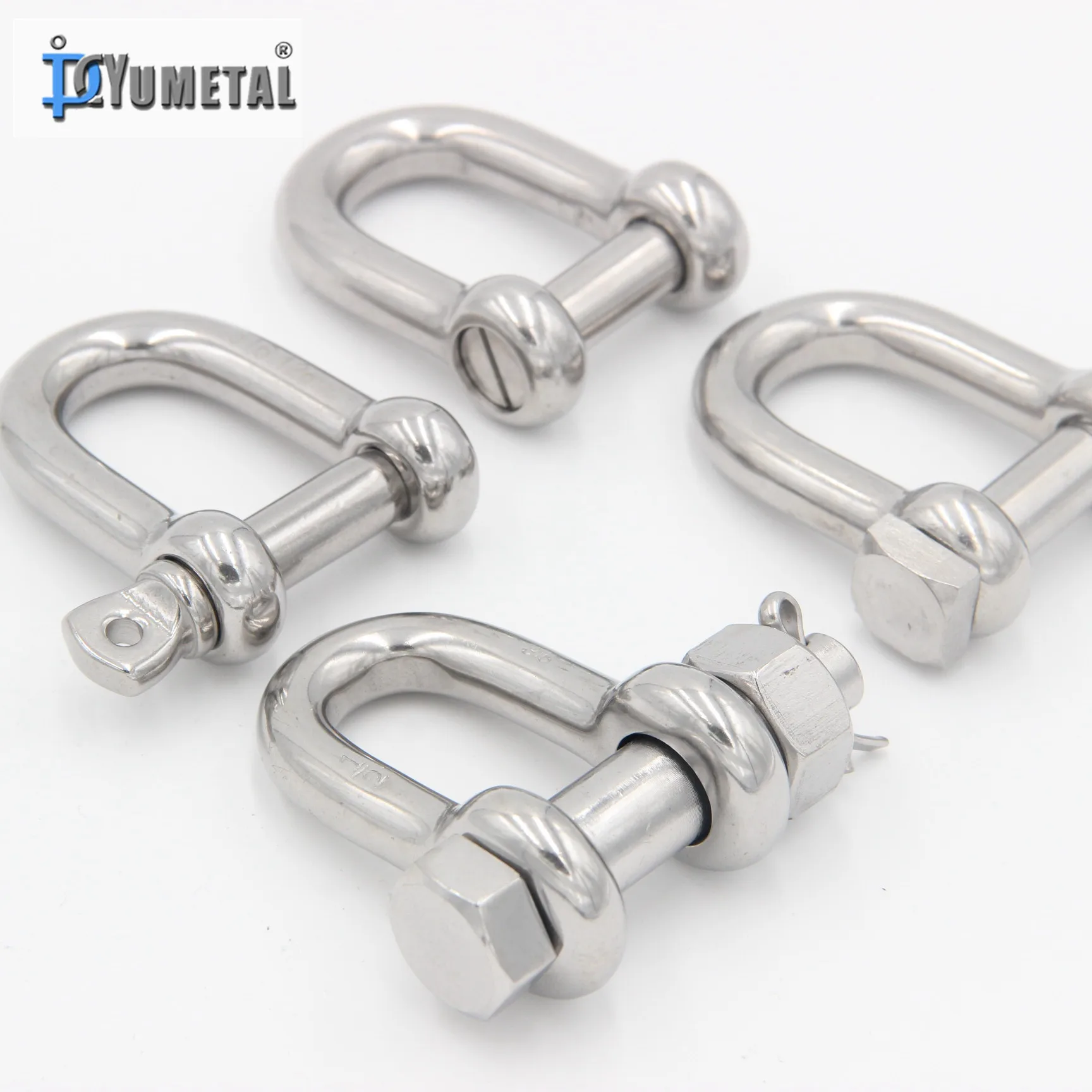 L Hexagon Socket Head Pin Dee Shackle stainless steel 316 marine rigging hardware