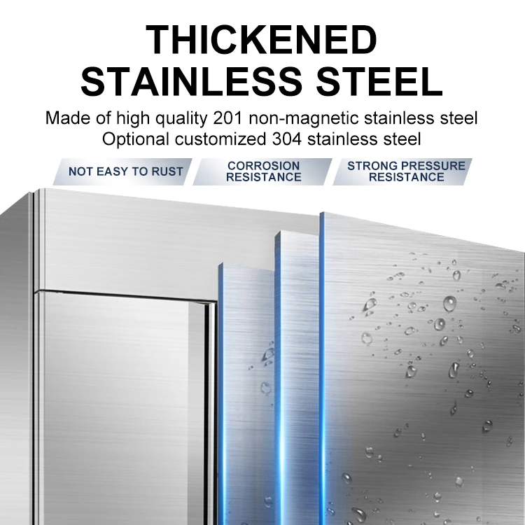 Glass 4 Door Display Refrigerator Showcase Commercial Freezer Vertical Freezers