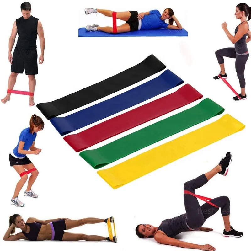 Resistance band TPE Stretch Pull Up Fabric Booty Hip Circle Non Slip  Training Elastic Rubber Tube