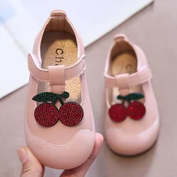 Choushan OEM Chaussures Pour Femmes Sweety Cherry Cream Colors Infant Walking Soft Girl Shoes
