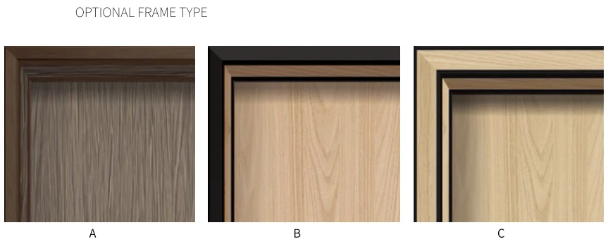 Modern flush design interior melamine wooden bedroom door for house