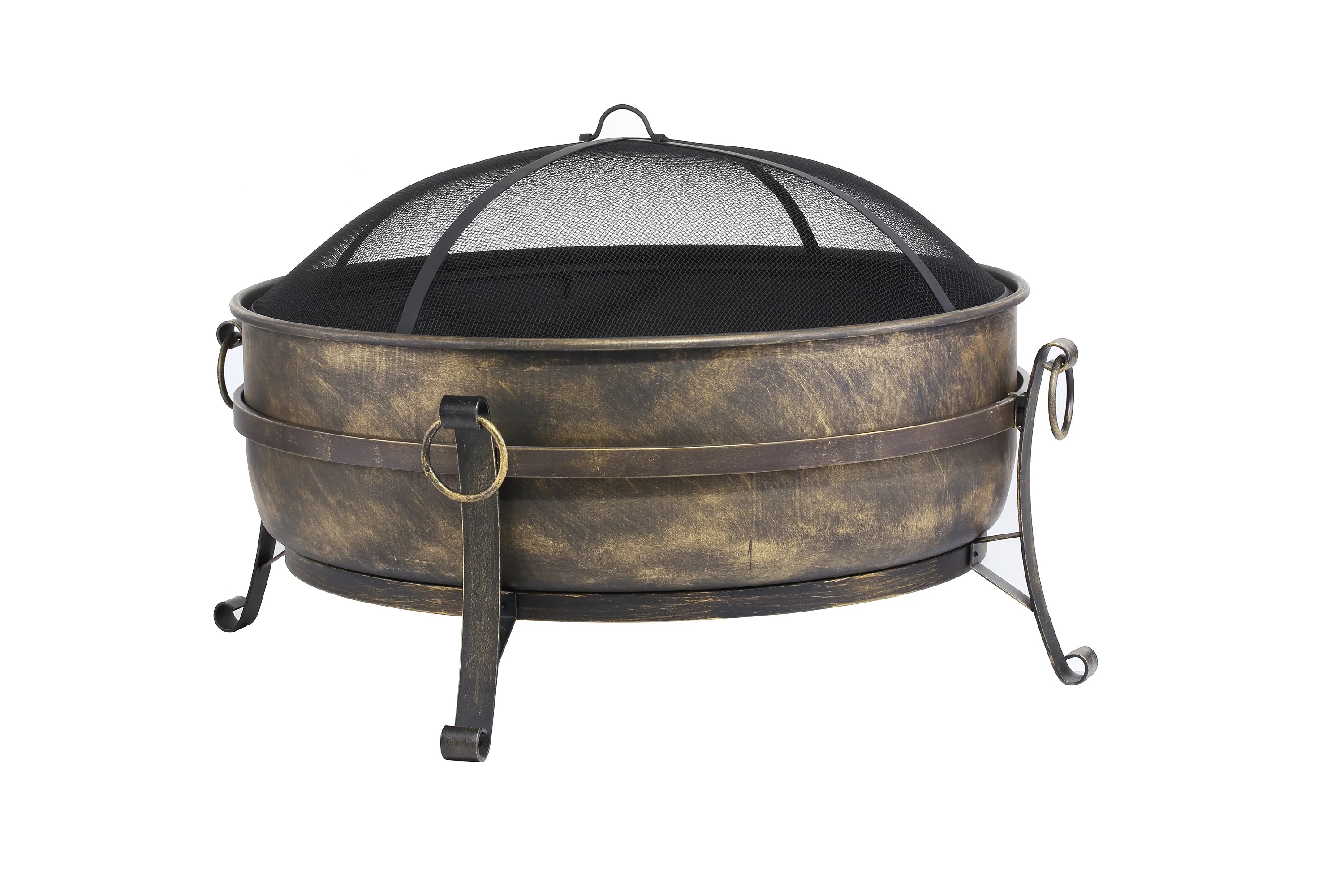 
Round Cauldron Wood Burning Patio backyard creations fire pit 