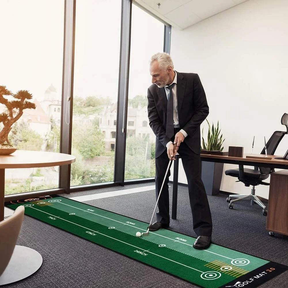 Anti-slip Golf Putting Mat Golf Putting Practice Mat Indoor for Golf Practice/Golf Game/Golf Gift