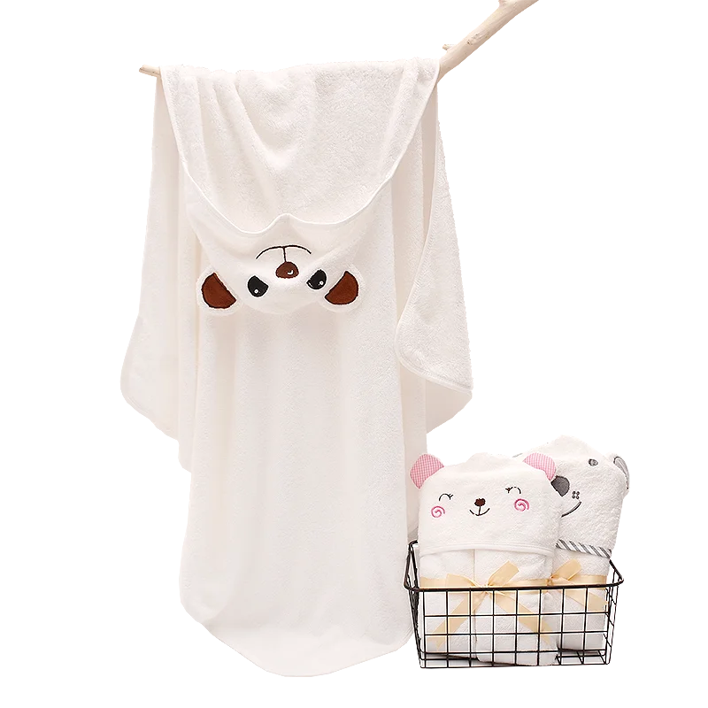 High Quality Bamboo fiber washcloth Soft Baby Ears Bath Baby Towels With Hood
