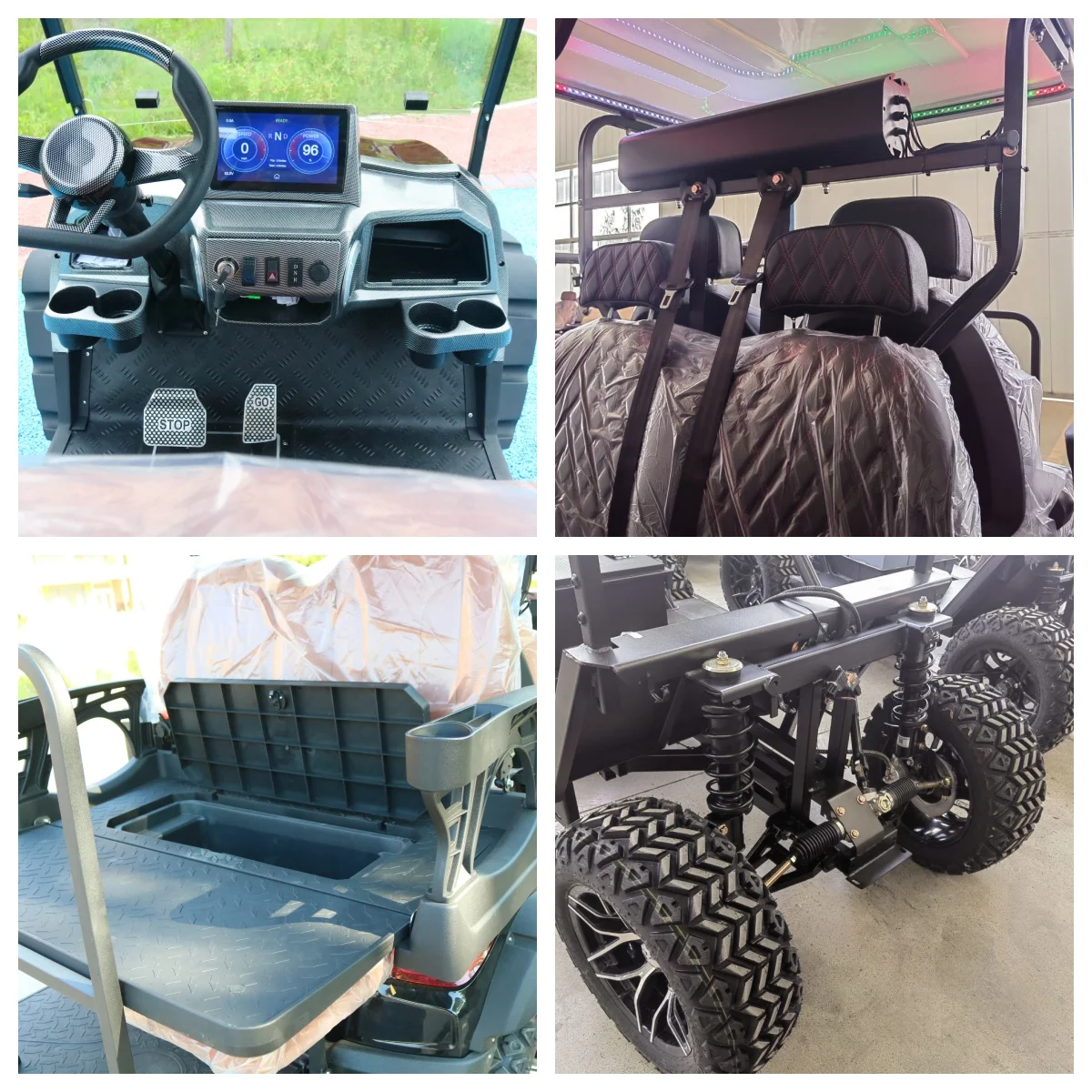 Tong Cai  Mini CE certificate 72V Lithium Battery 6 Seater Electric off Road Beach Golf Buggy