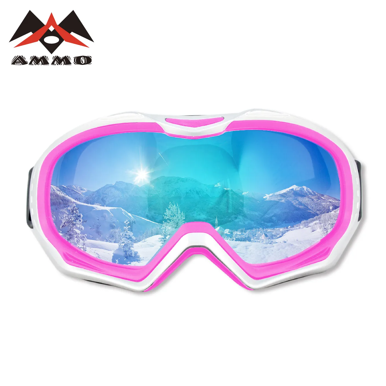 Oleophobic объектив skydiving лыжный шлем очки пользовательские очки