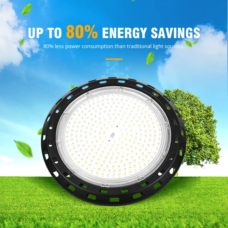  ETL listed 150W UFO light LED High Bay Light USA Warehouse 5000K гаражный светильник с американской вилкой 5 футов