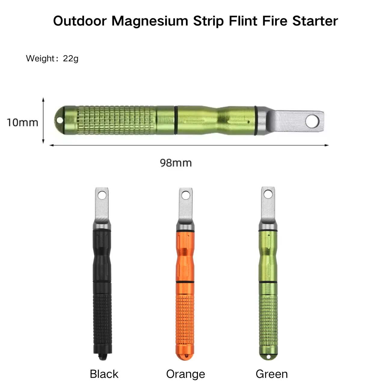 Anthrive Outdoor Survival Hiking WaterproofMagnesium Flint Fire Lighter Stick Starter Steel Striker Fire Starter Lighter